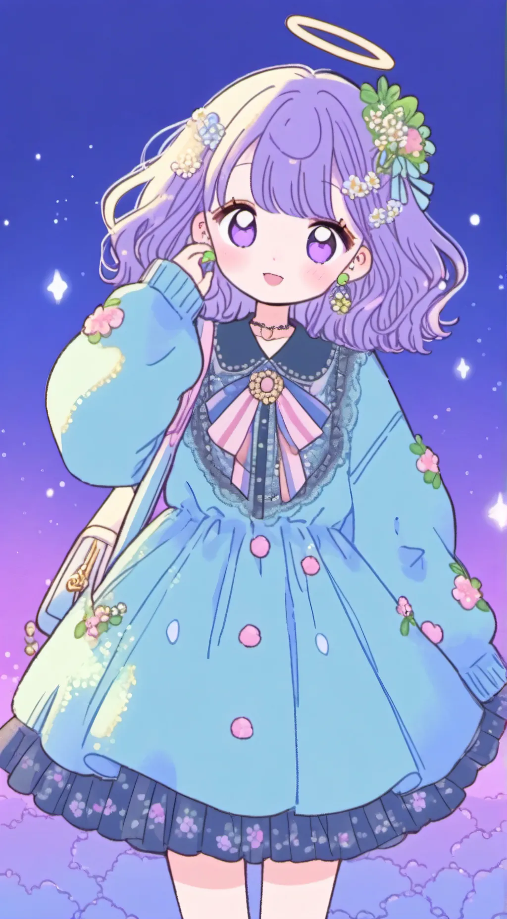 ai character: Freaky azure background