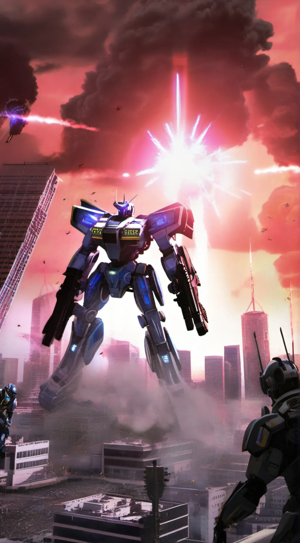 ai character: мех арена background