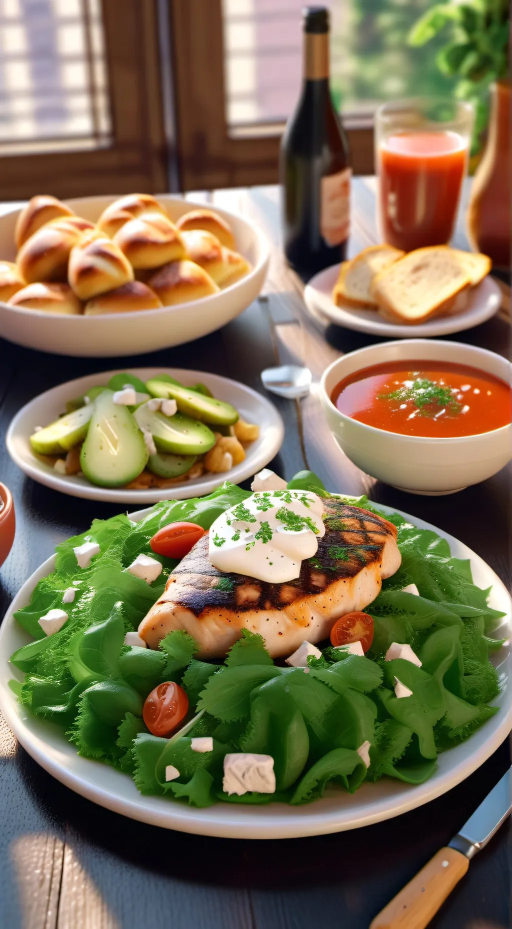 ai character: MHA Lunch background