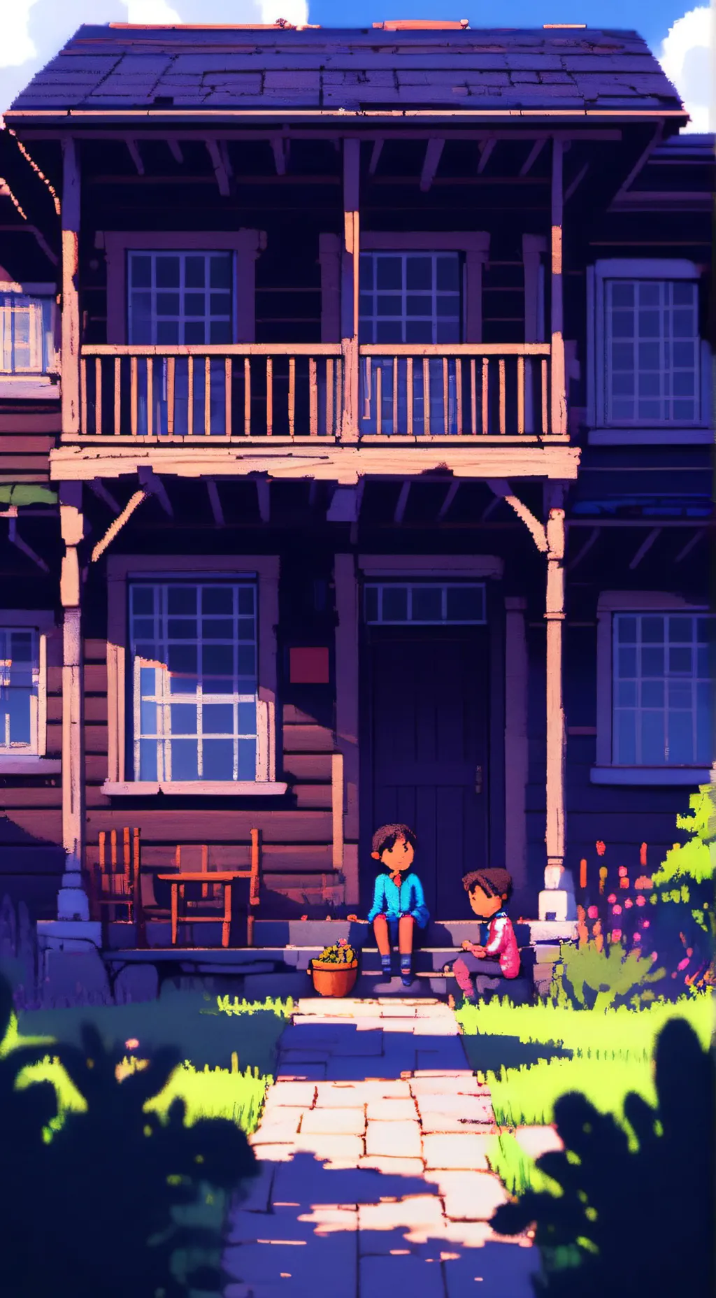 ai character: orphanage background