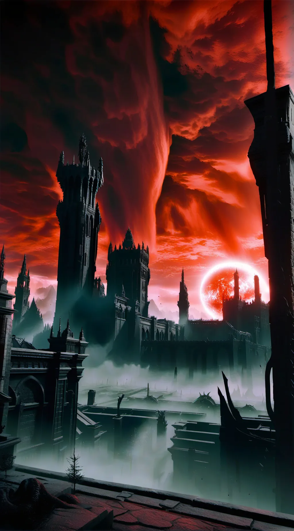 ai character: Город ада  background