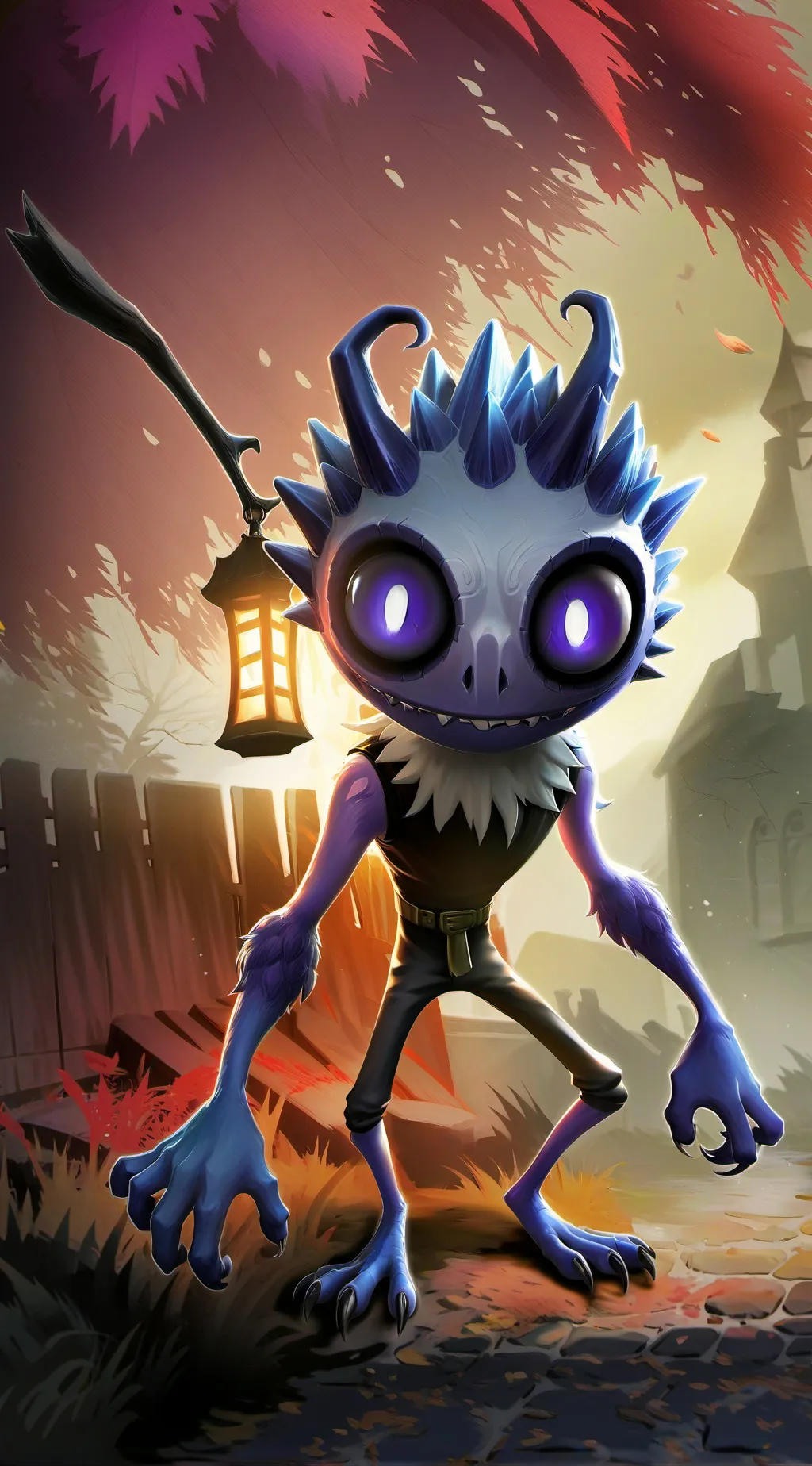 ai character: purple background