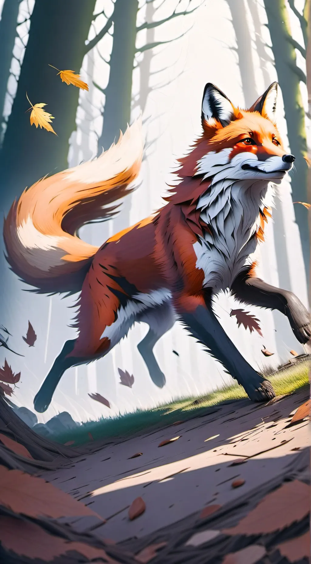 ai character: wild dog  background