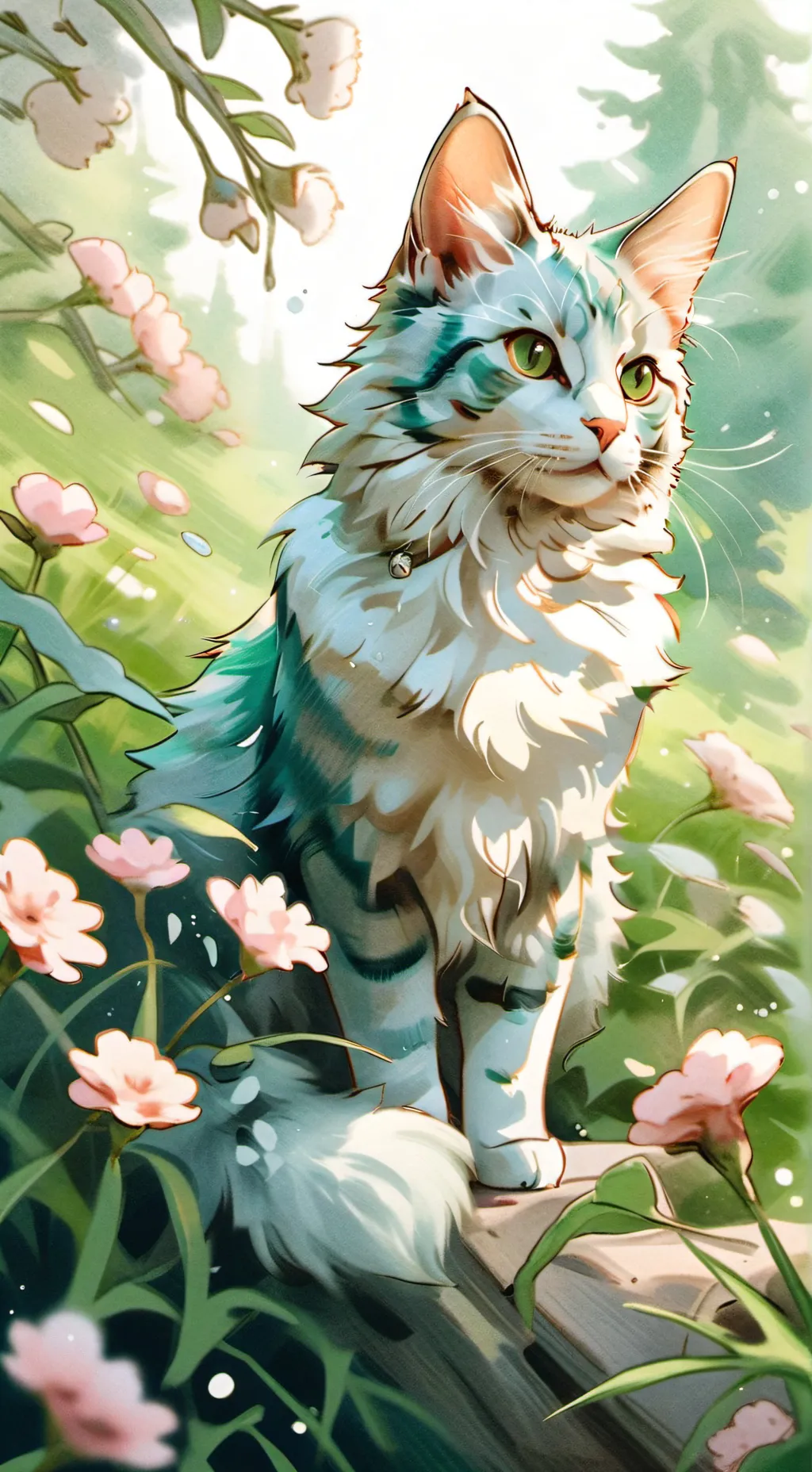 ai character: cute cat background