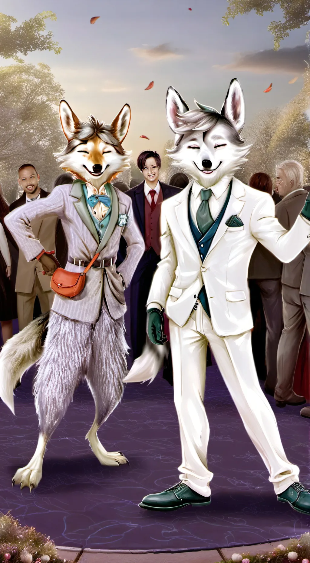 ai character: Furry Festival background