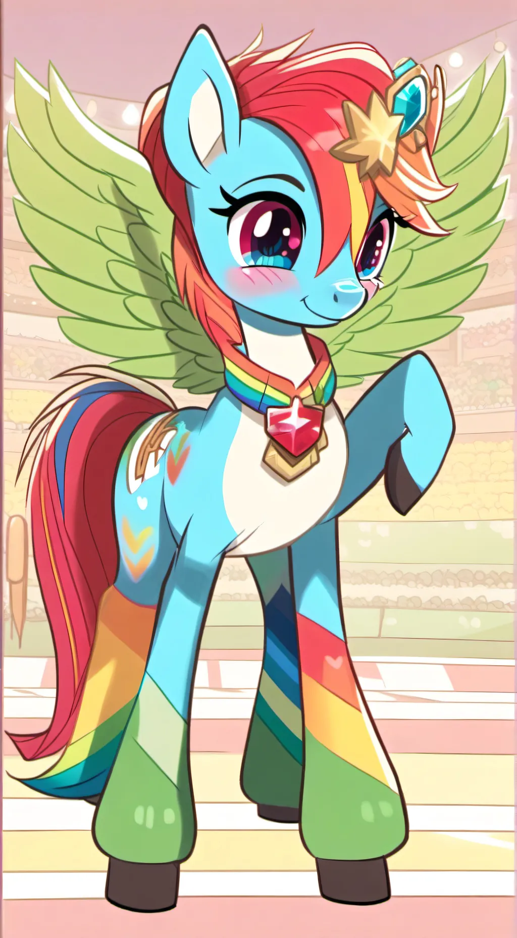 ai character: RainbowDash background