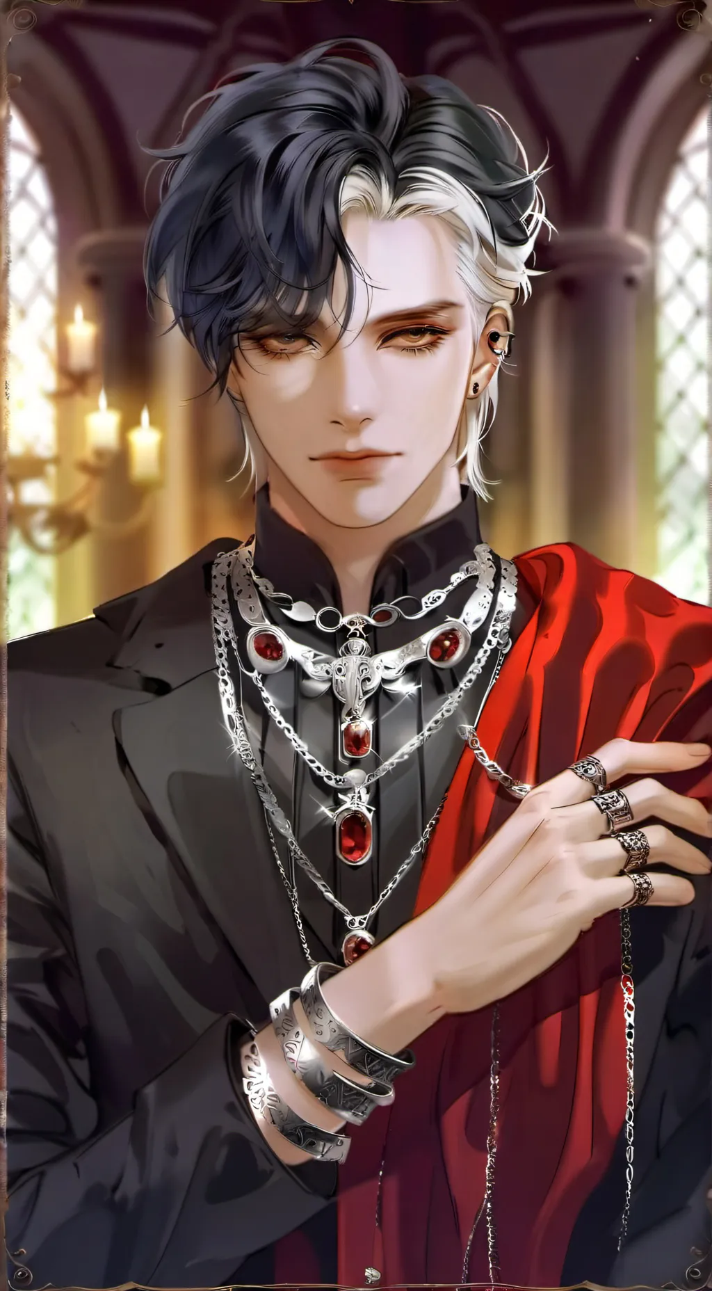 ai character: vincent 🖤🦇 background