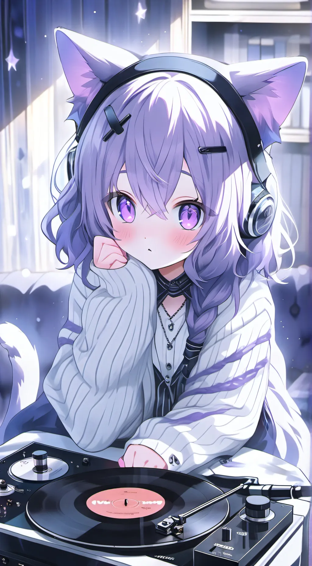 ai character: Striped Feline Spirit background