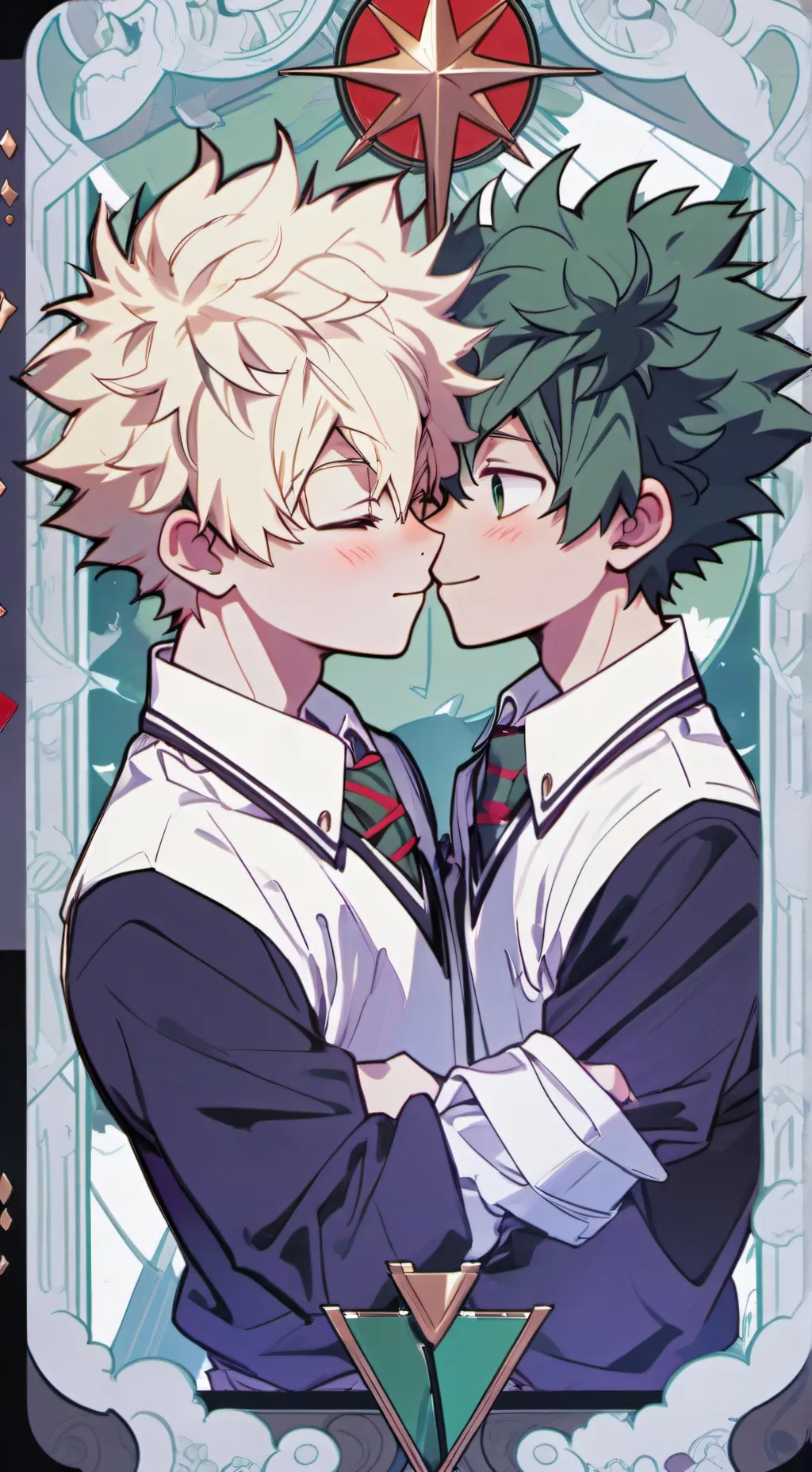 ai character: baku×deku background