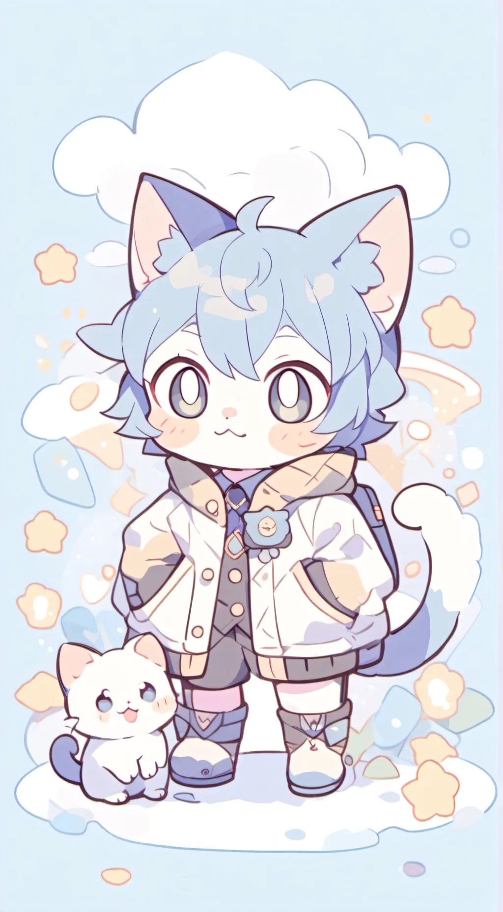 ai character: Blueberry(my oc) background