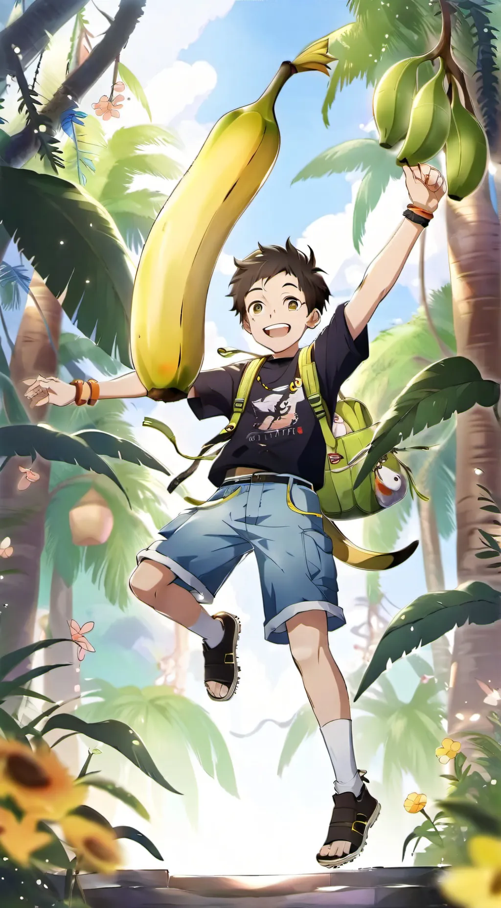 ai character: Banana eattttrttwr background