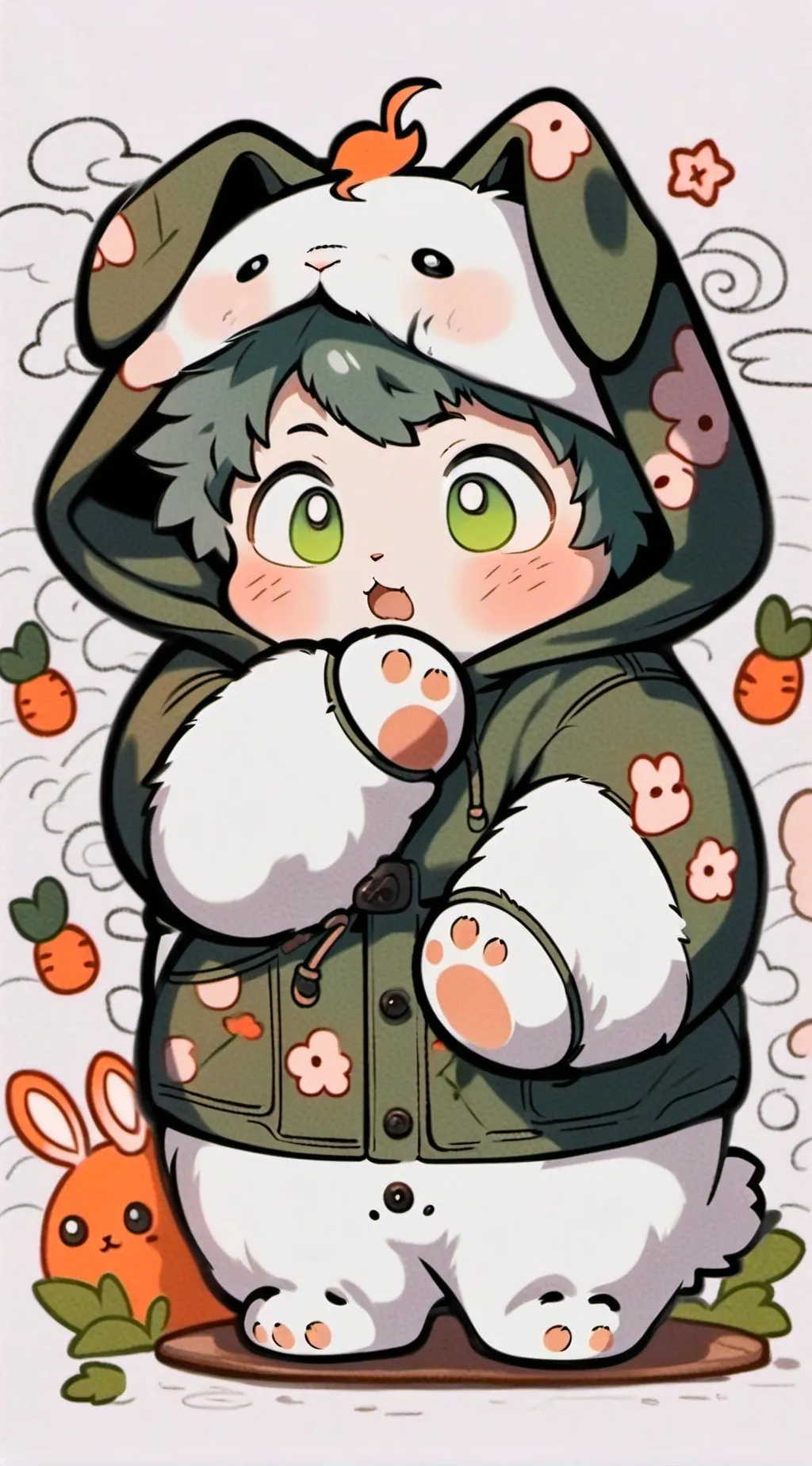 ai character: Deku Bunny background