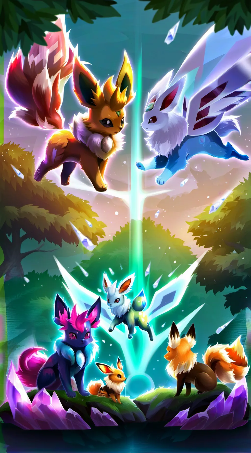 ai character: Evee Family  background