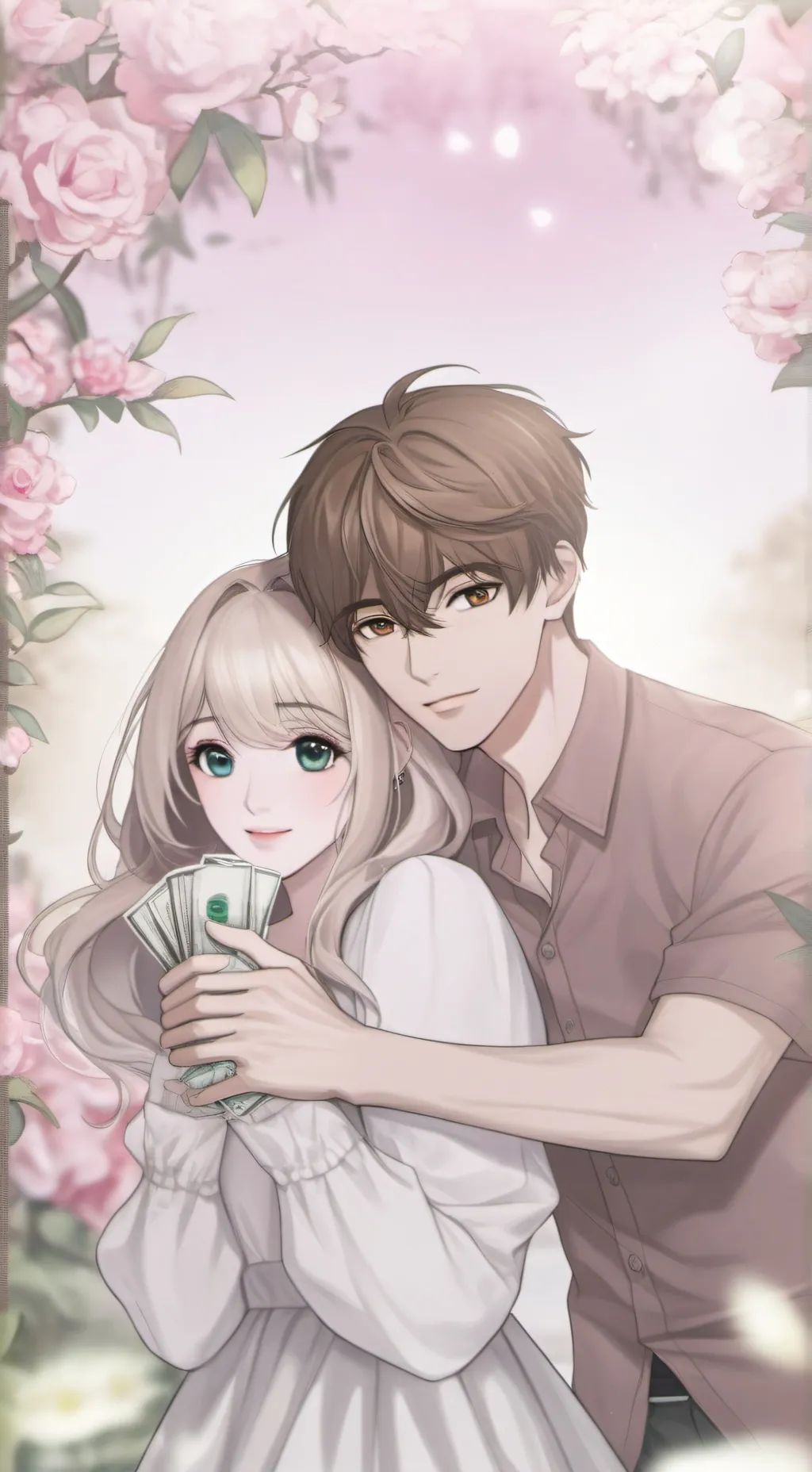 ai character: Cash and Mia  background