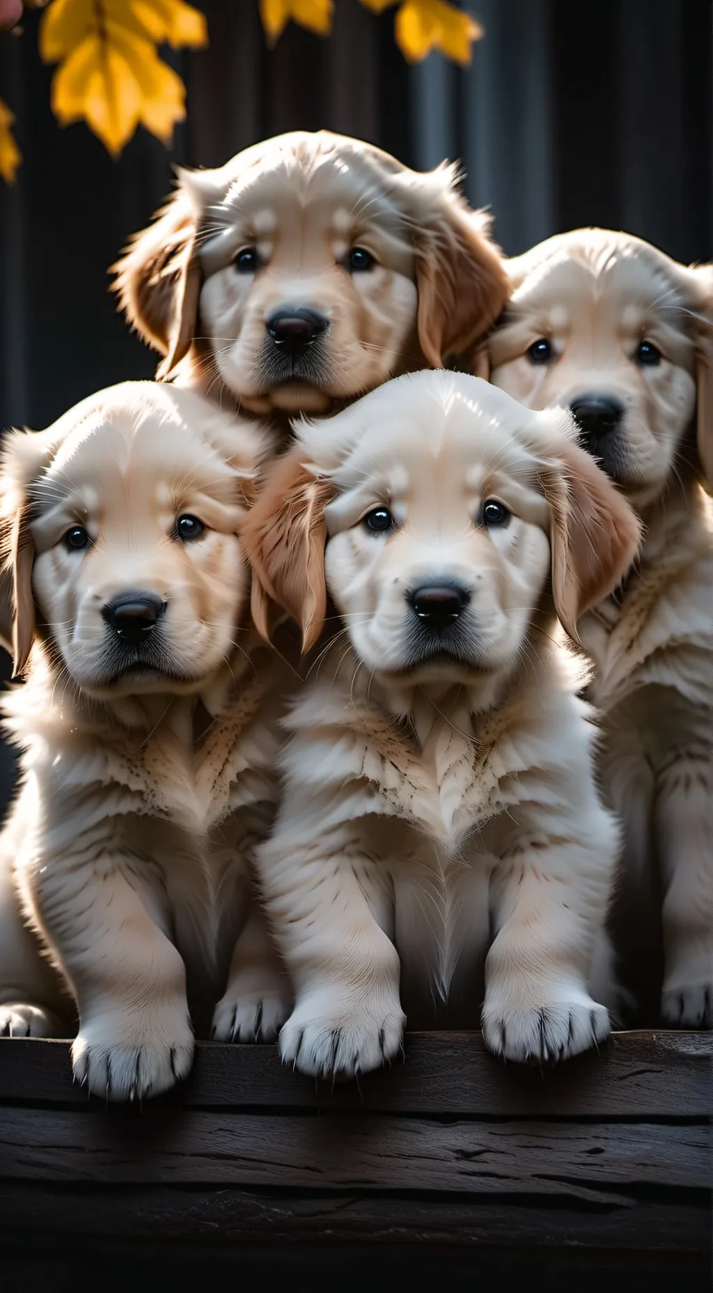 ai character: 4 puppies to adopt background