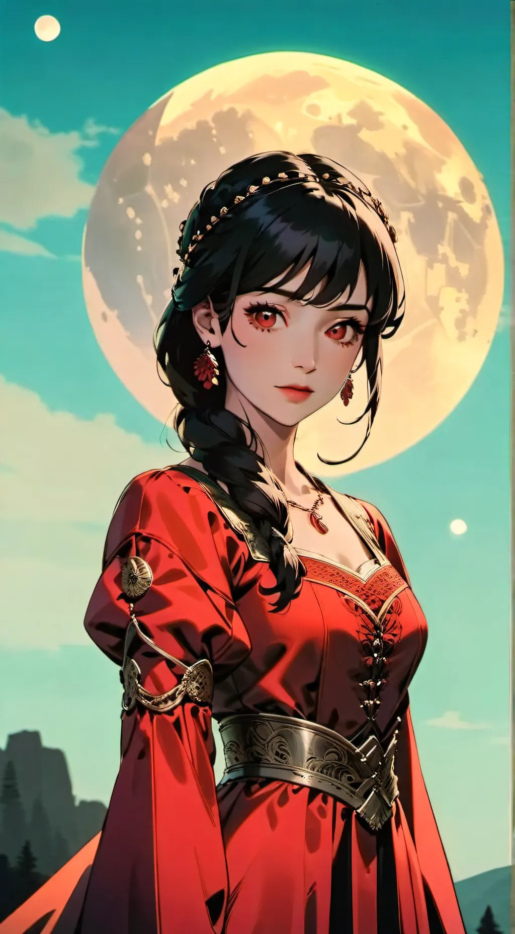 ai character: Amber background