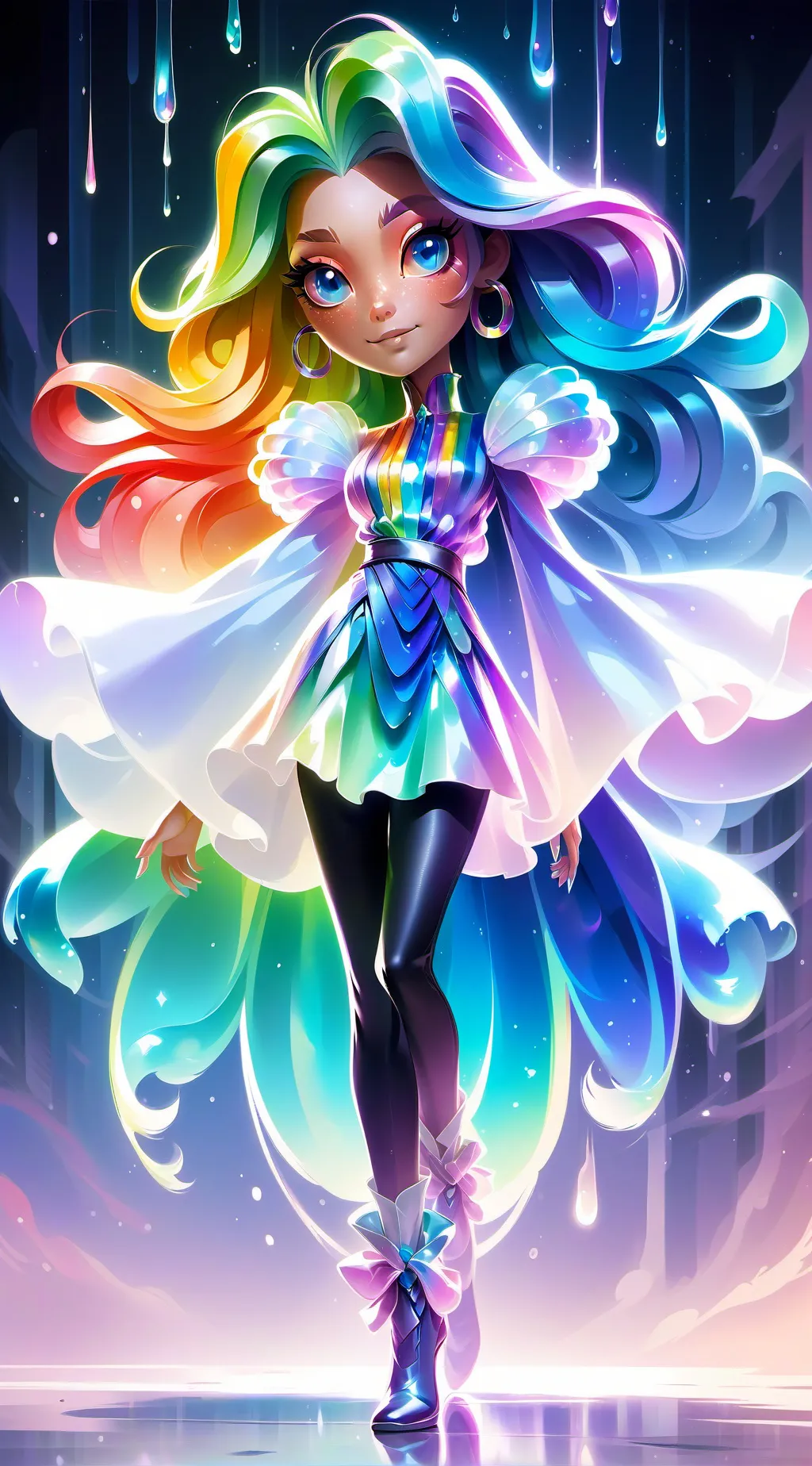 ai character: rainbow (My OC) background