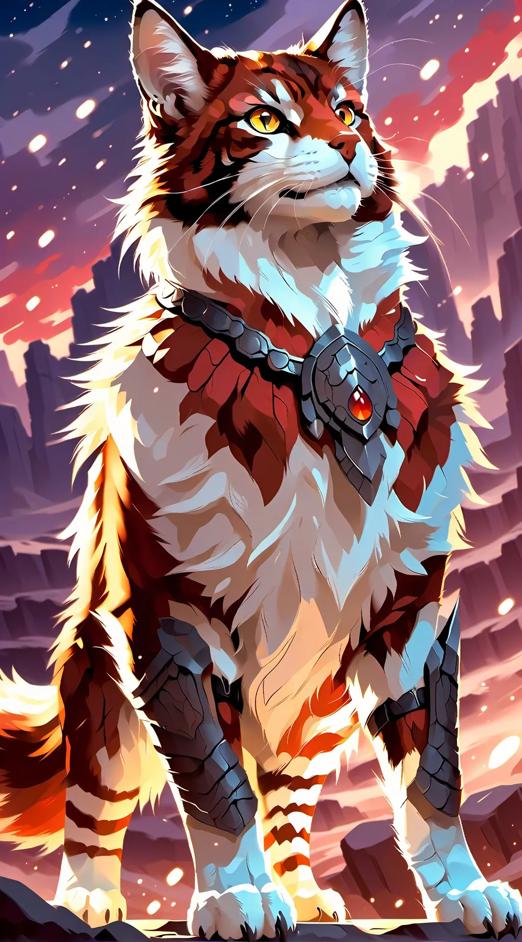 ai character: redtail (cat) background