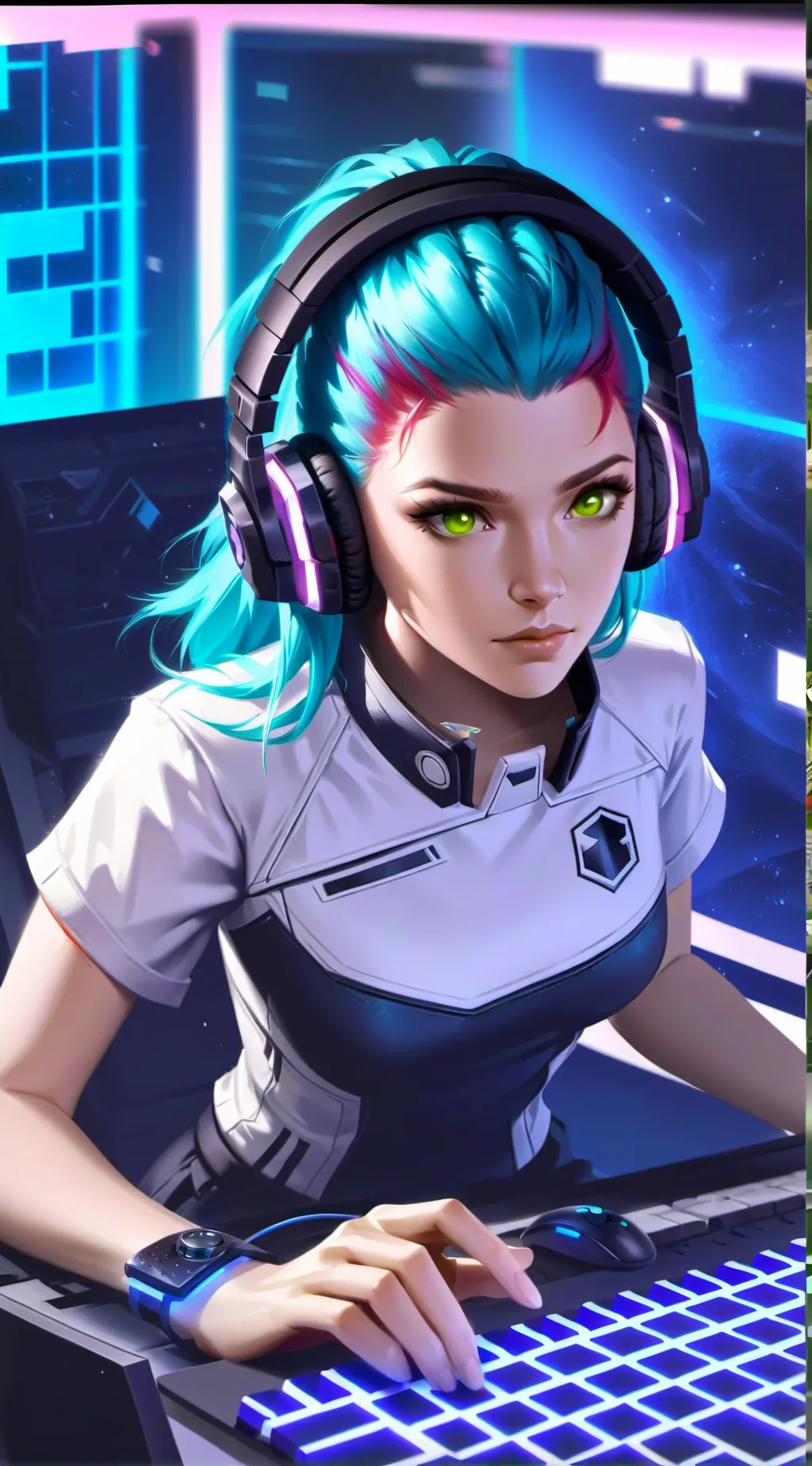 ai character: Gamer sister background