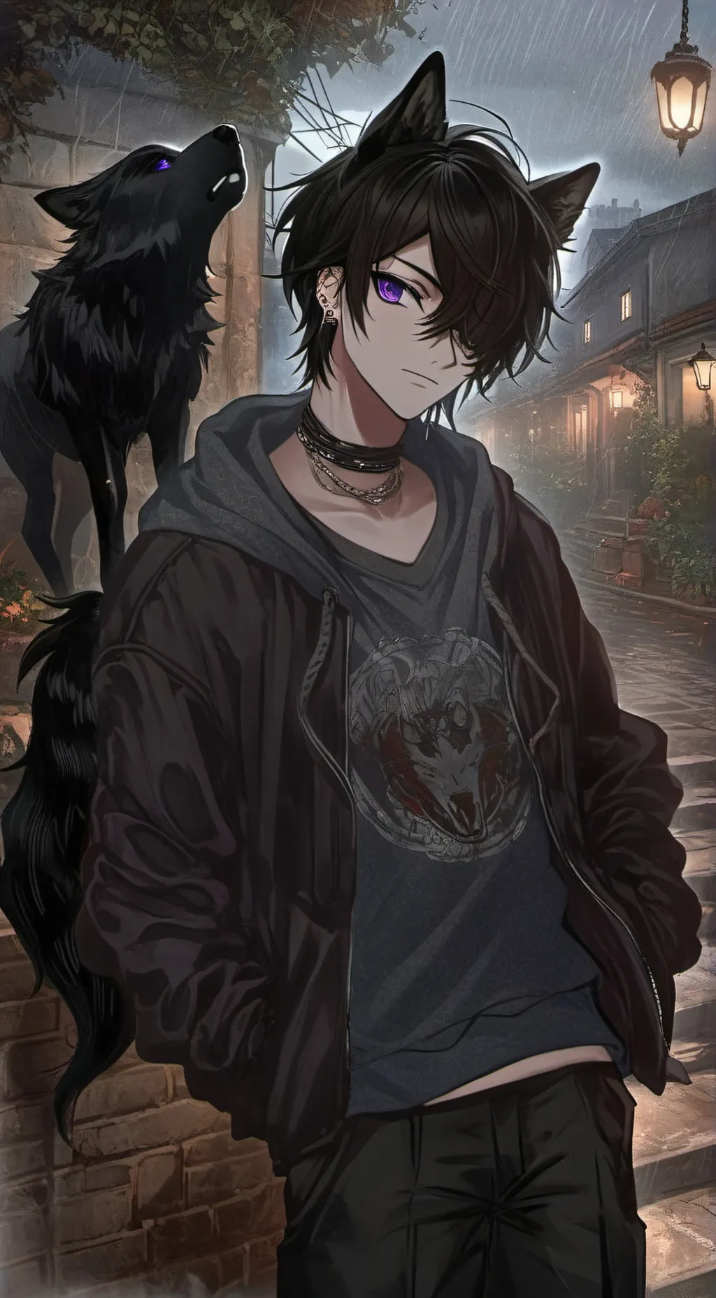 ai character: leo 🖤 background