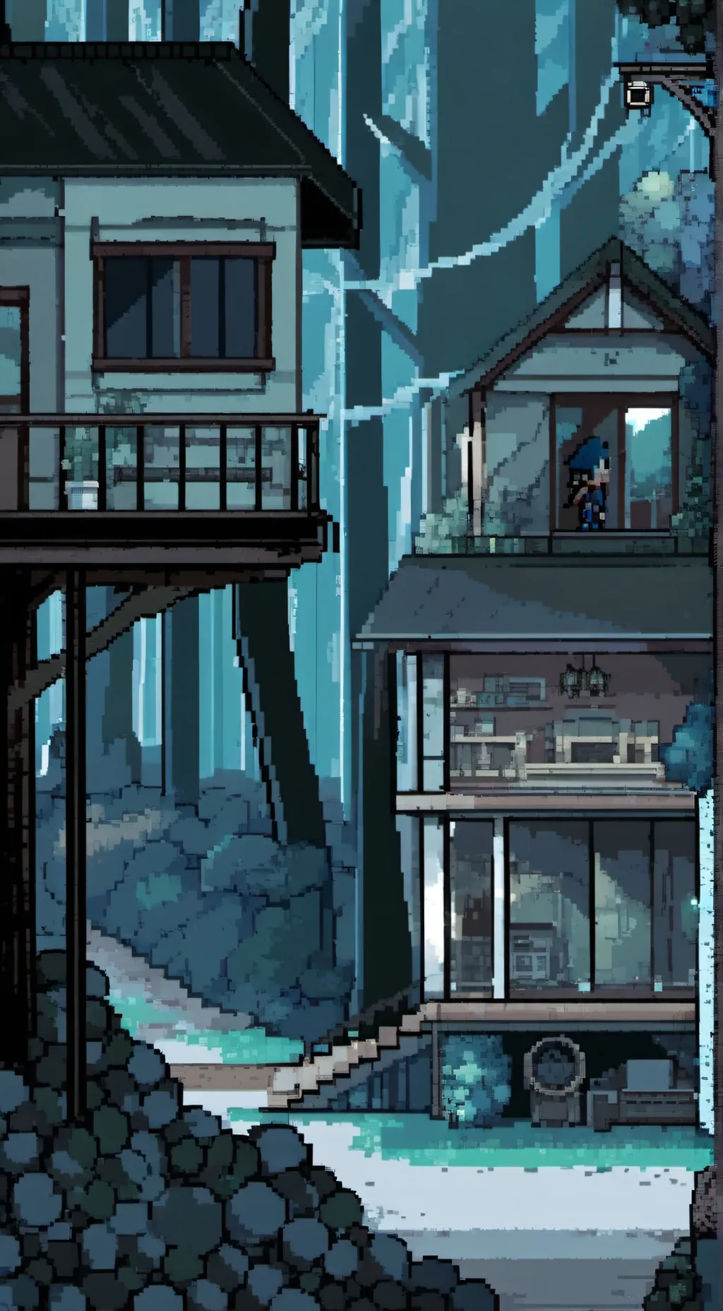 ai character: Sonic crew house  background