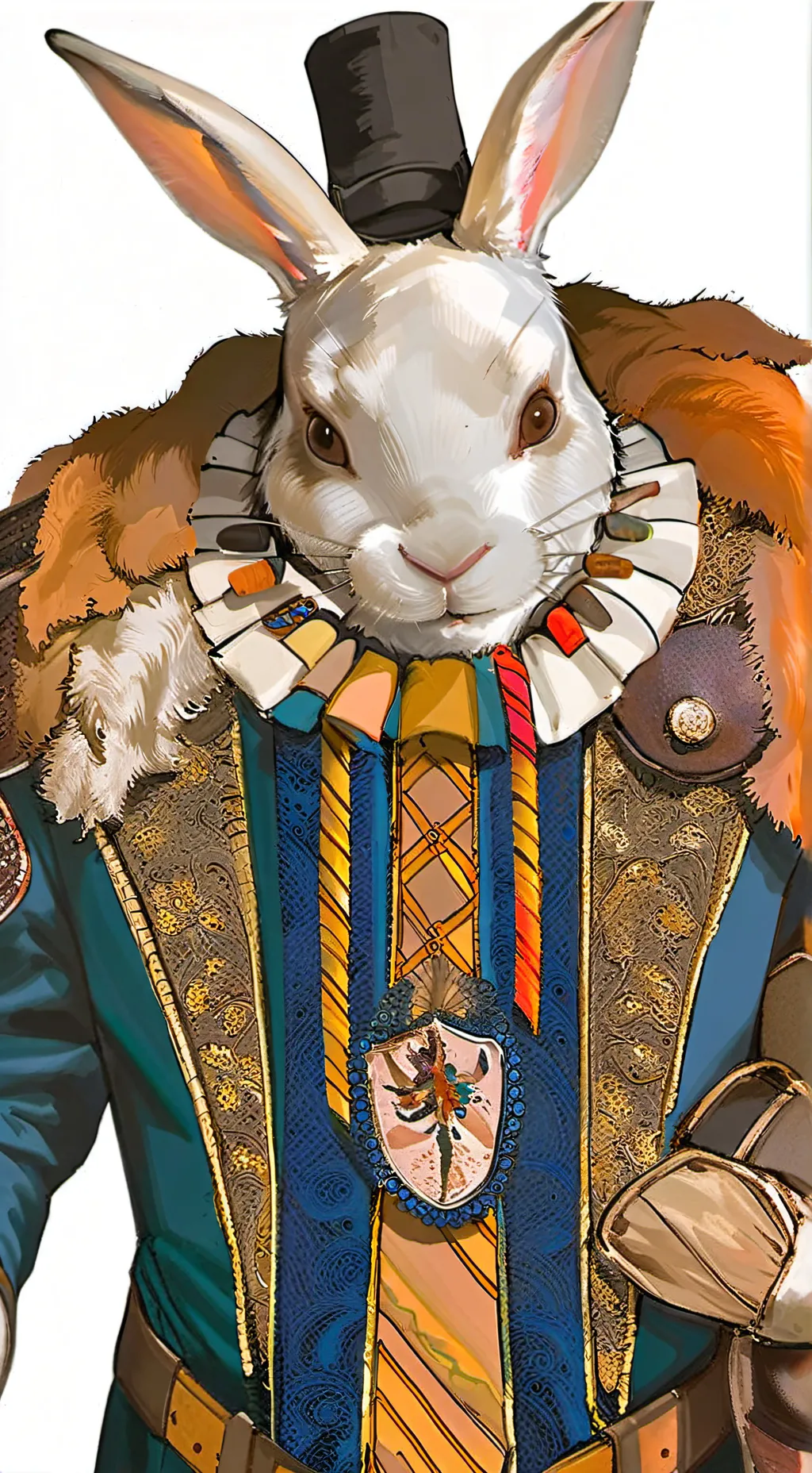 ai character: Benjamin circus 🐰 background