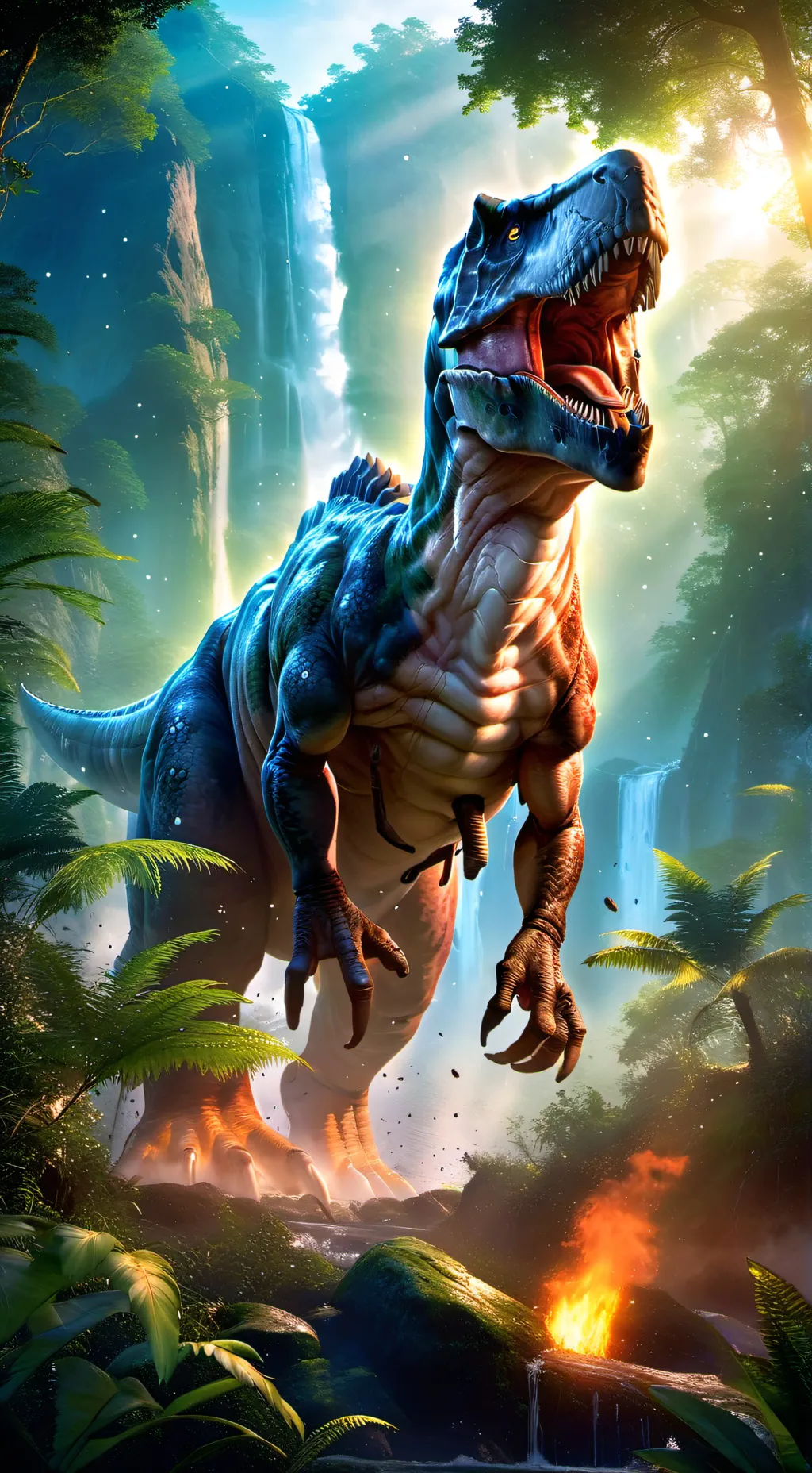 ai character: escuela jurassic background