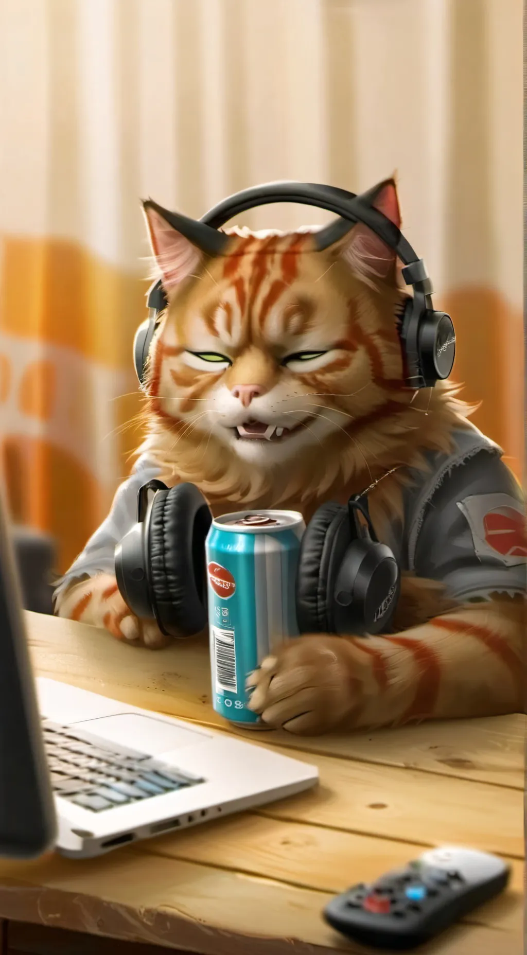 ai character: el gato gamer  background