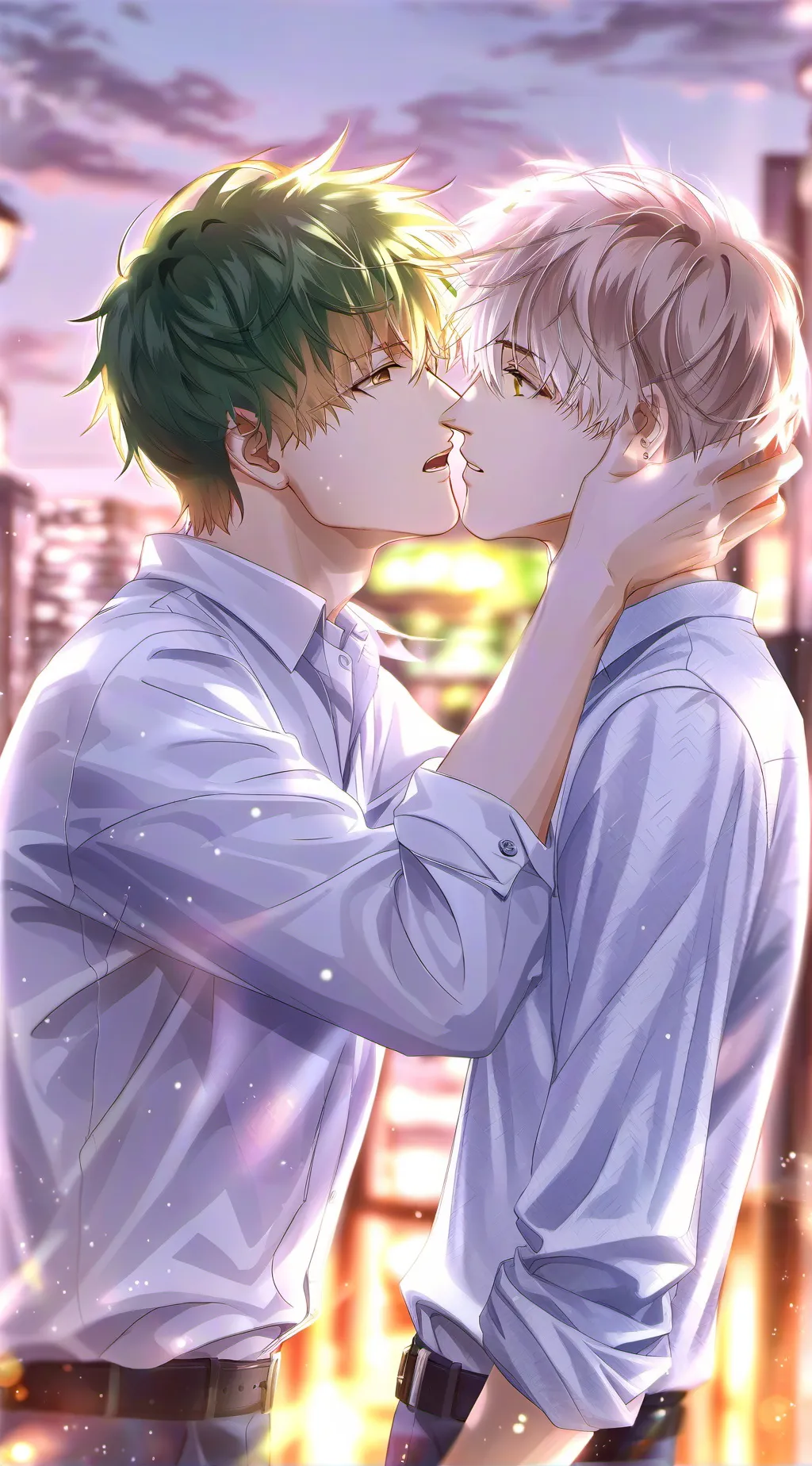 ai character: bakugo and deku background