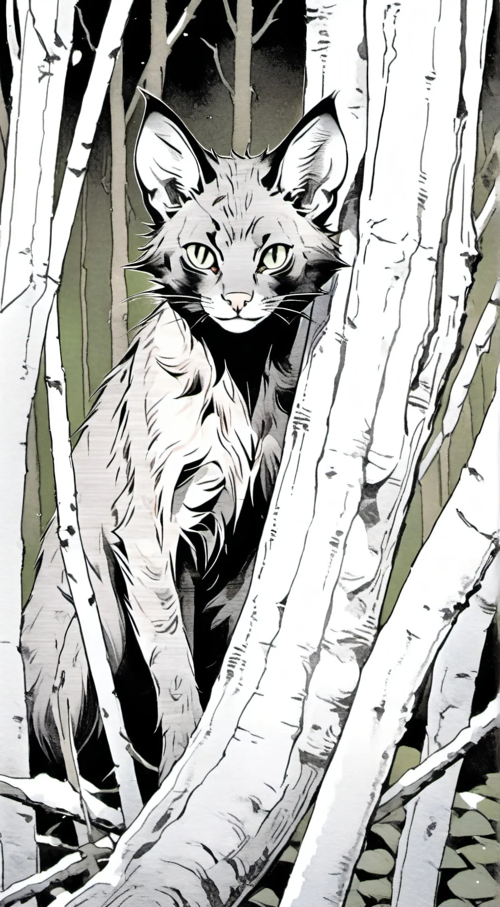 ai character: lykoi background