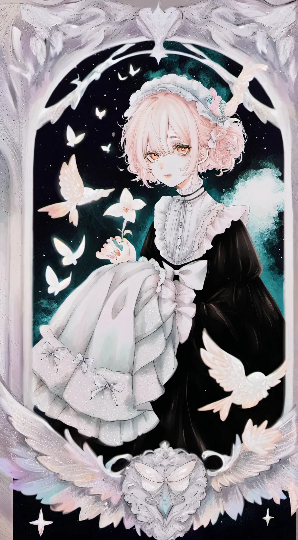 ai character: Pink background