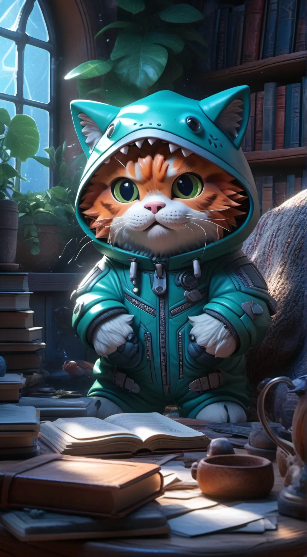 ai character: shact background