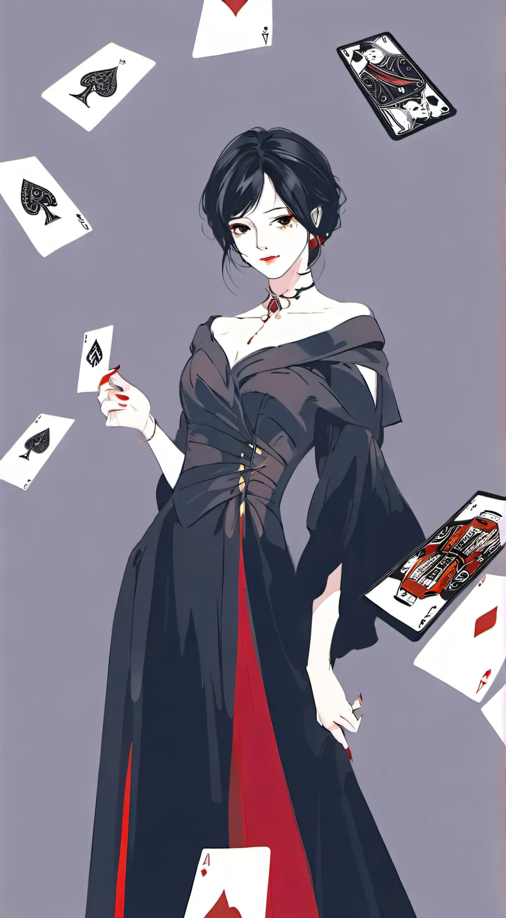 ai character: Cards Demon "Lona" background