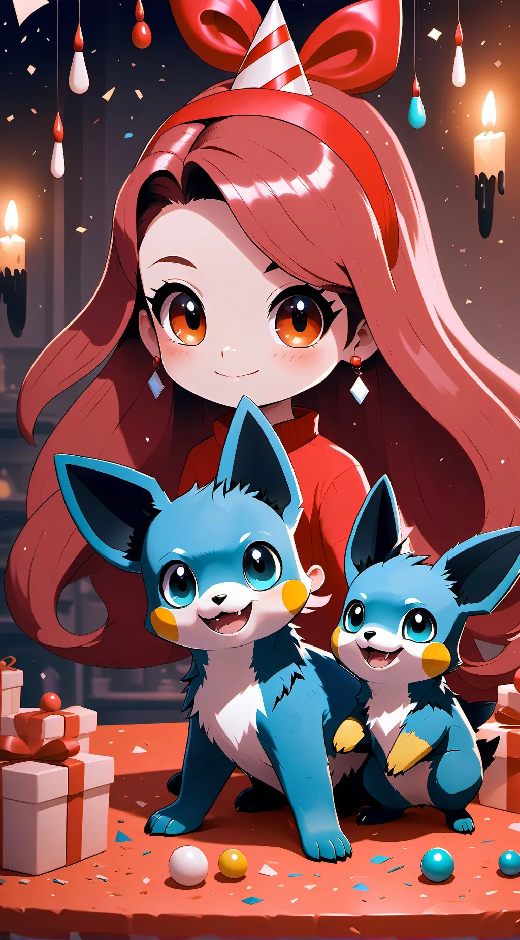 ai character: Happy birthday me  background