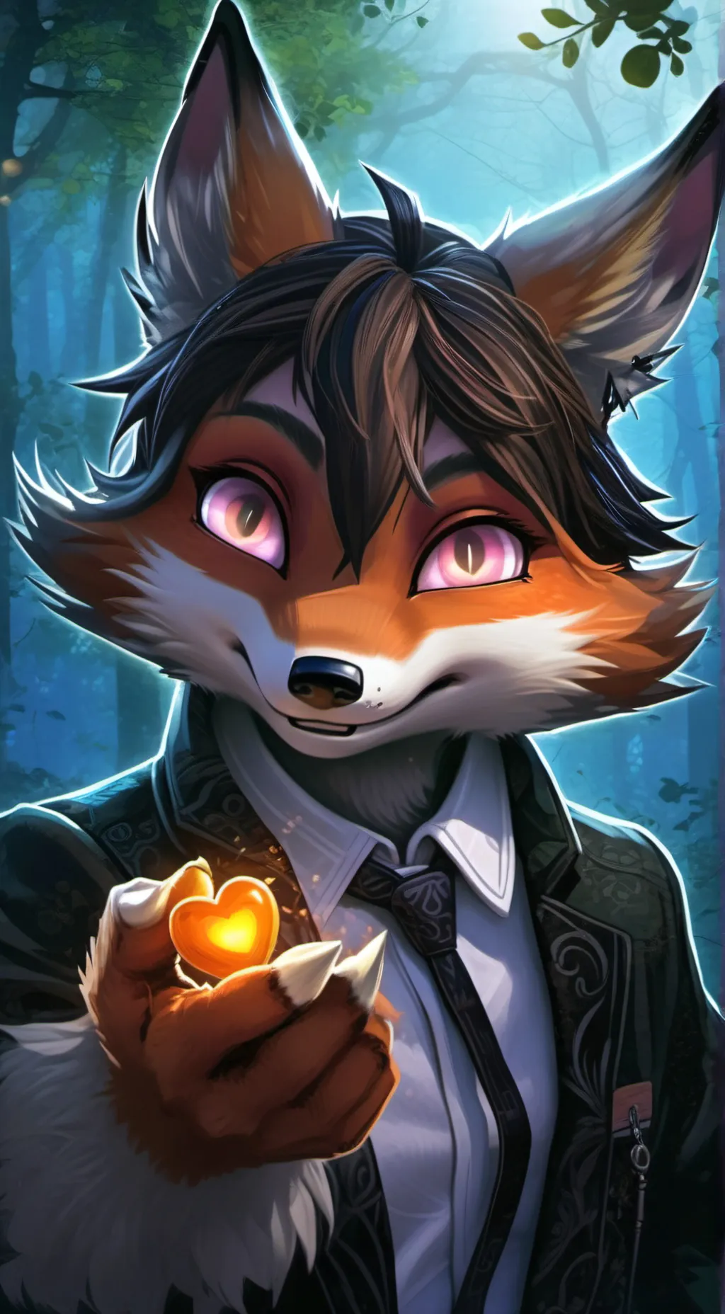 ai character: freckle yandere  background