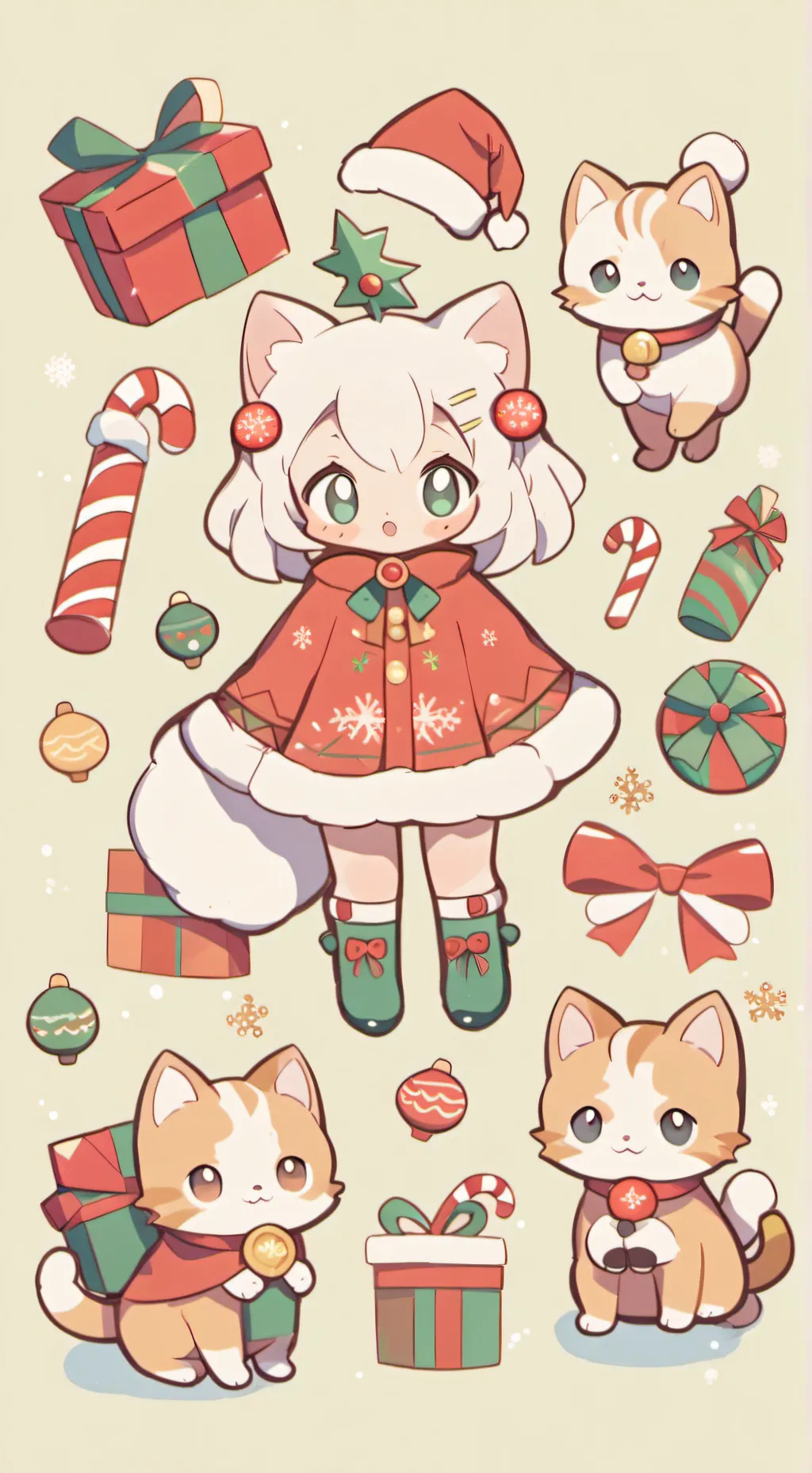 ai character: Kaf in christmas! background