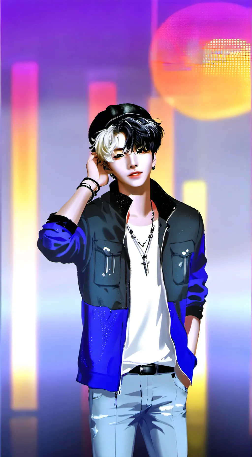 ai character: Han skz background
