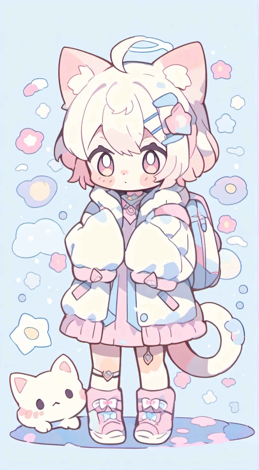 ai character: Sad kitkat background