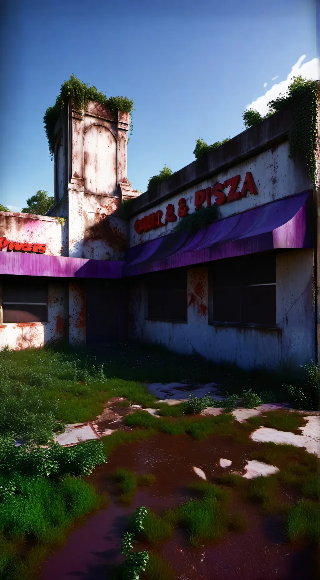 ai character: Chuck E cheese background