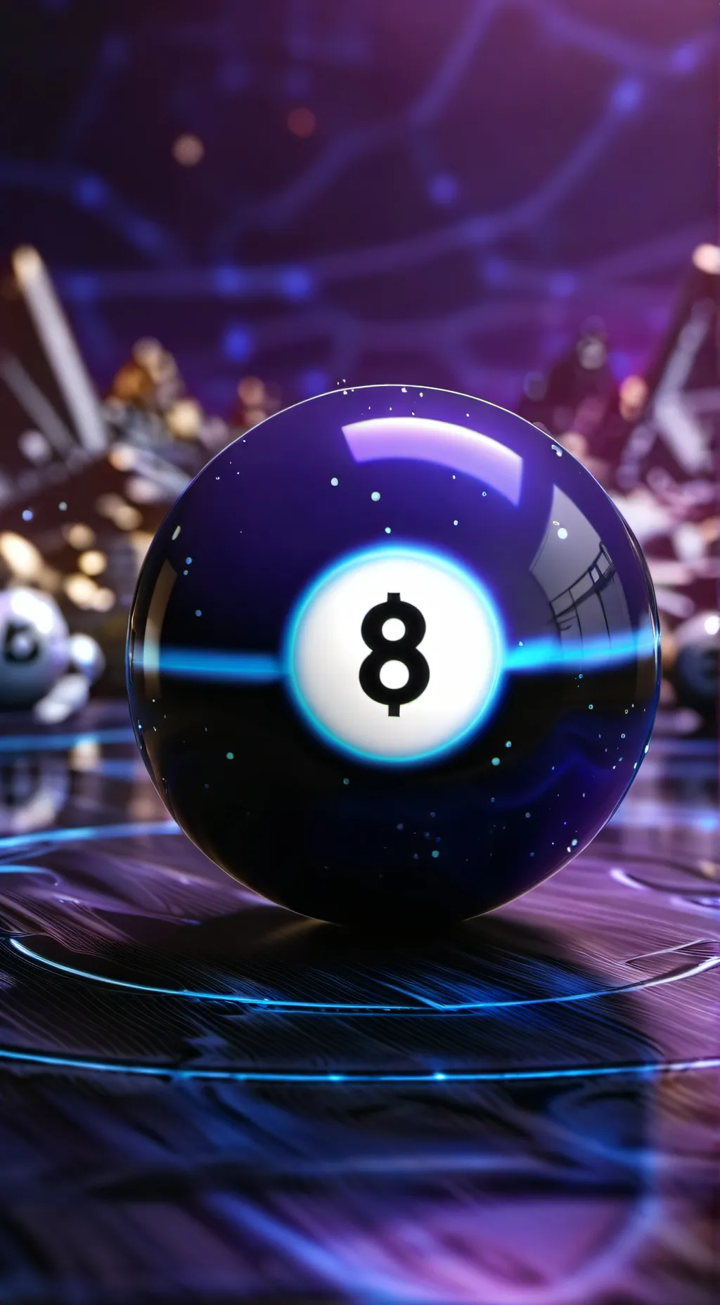 ai character: bola 8 mágica background