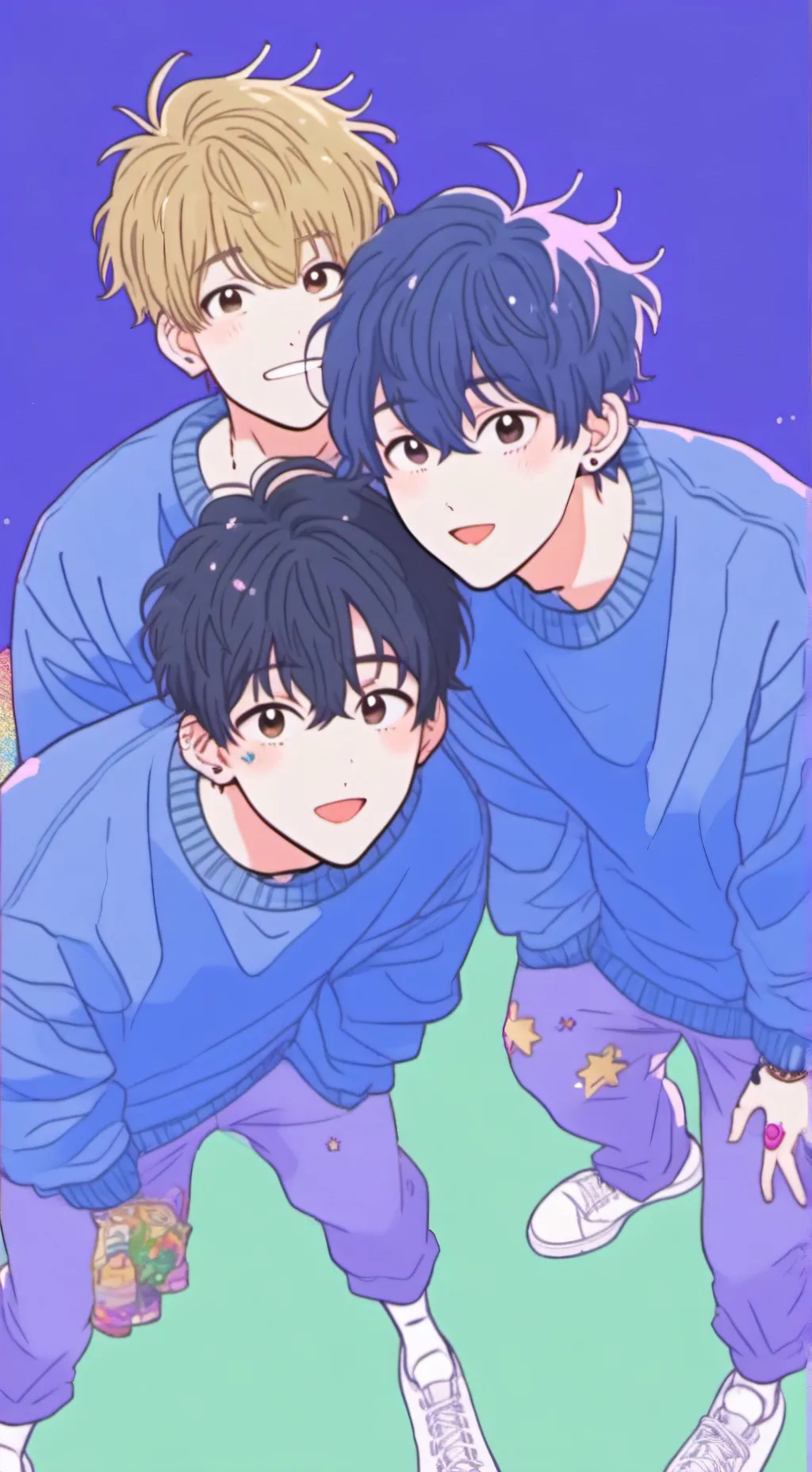 ai character: 2 chargers 1 phone background