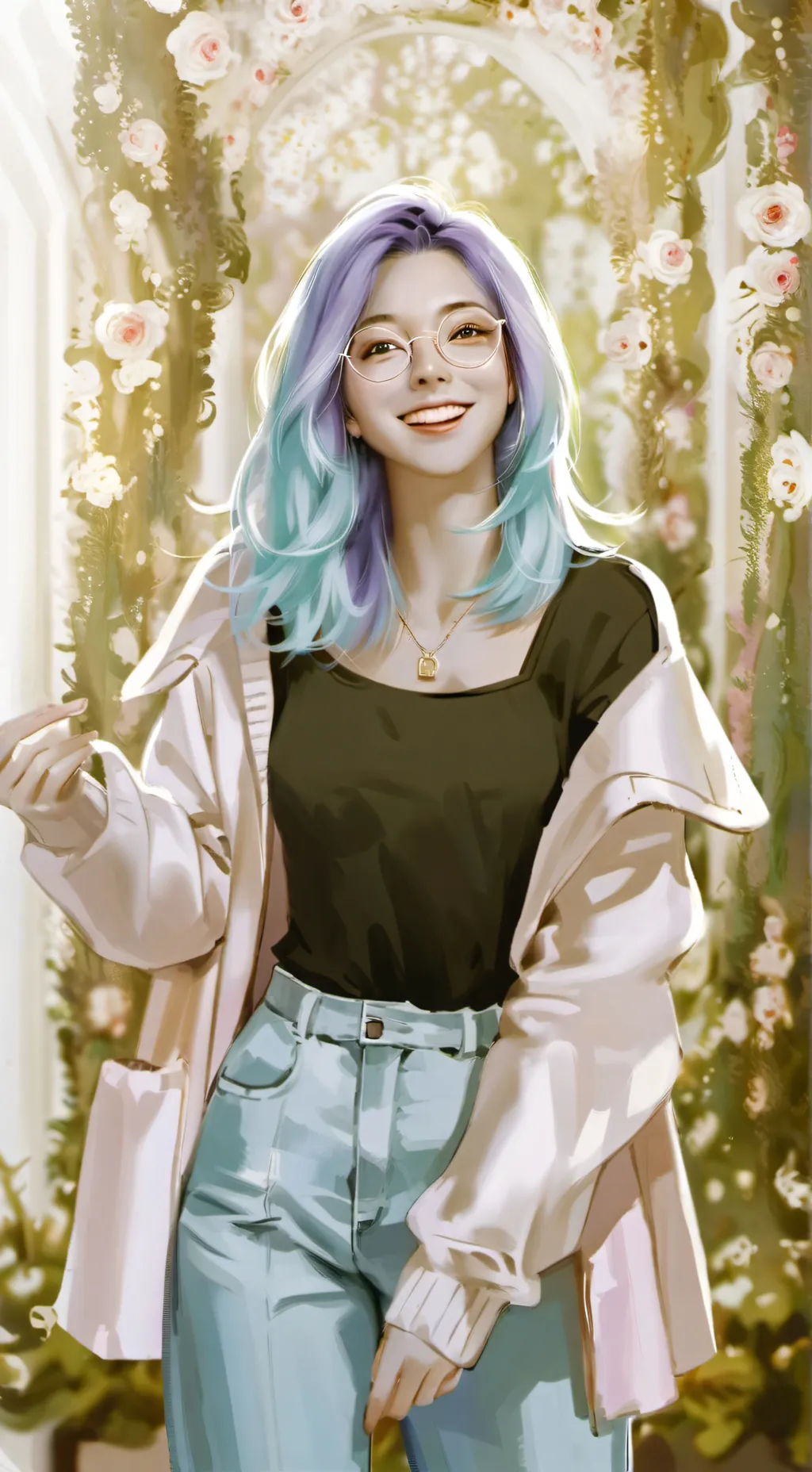 ai character: 💙🤍~• Kay •~🤍💙 background