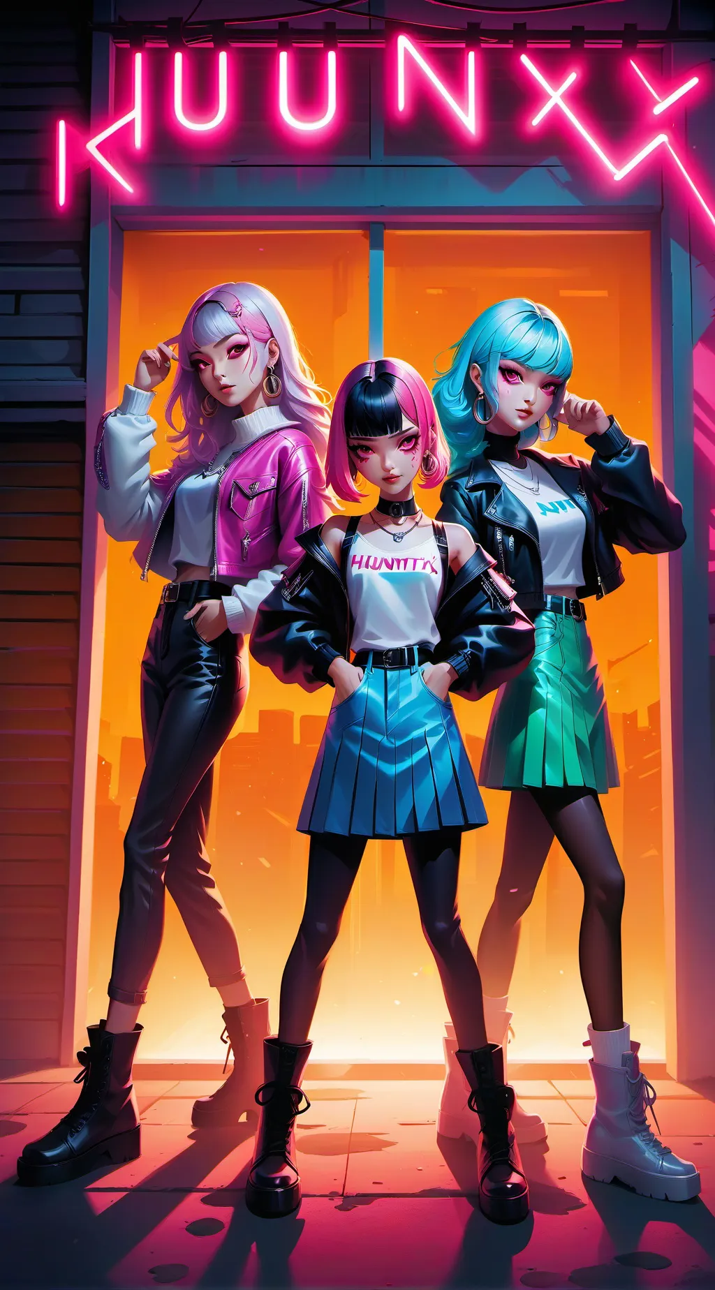 ai character: Huntrix - kdh background