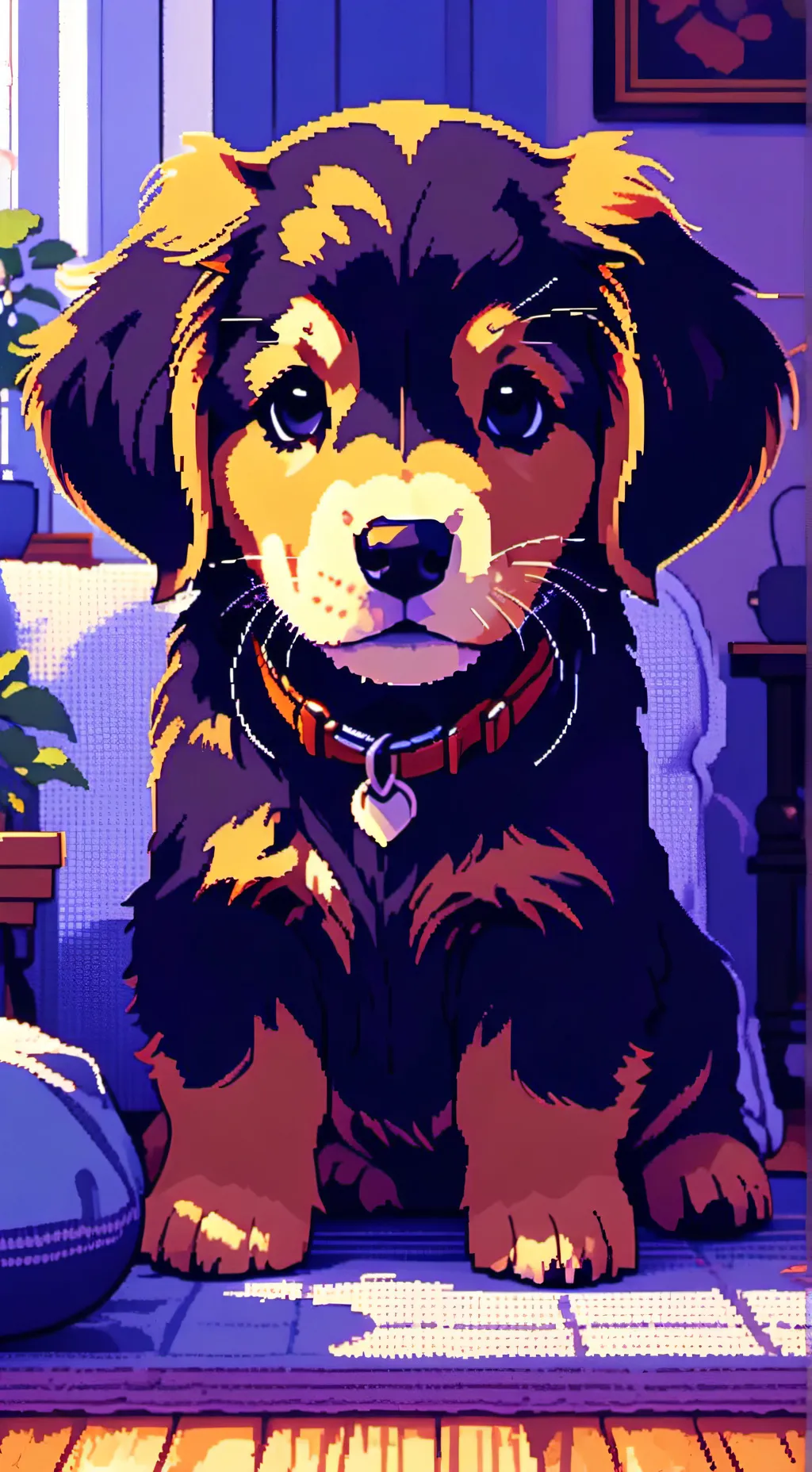 ai character: caramel background