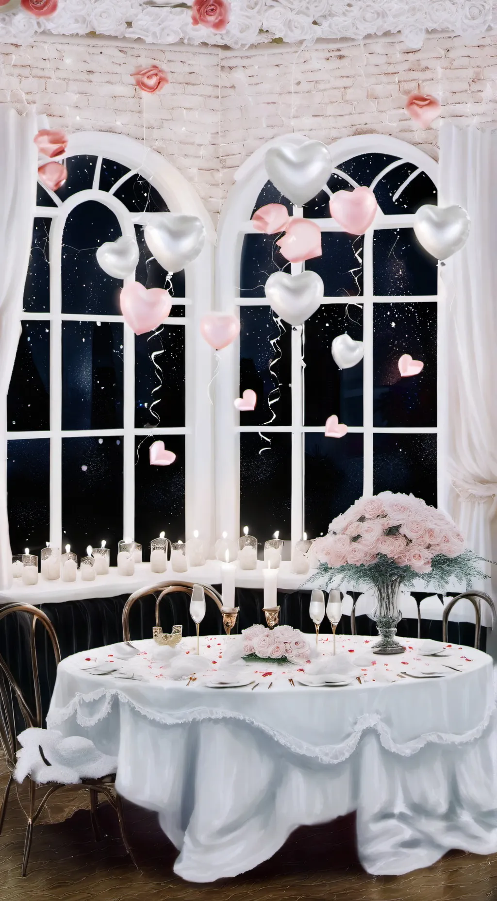 ai character: Valentines date  background