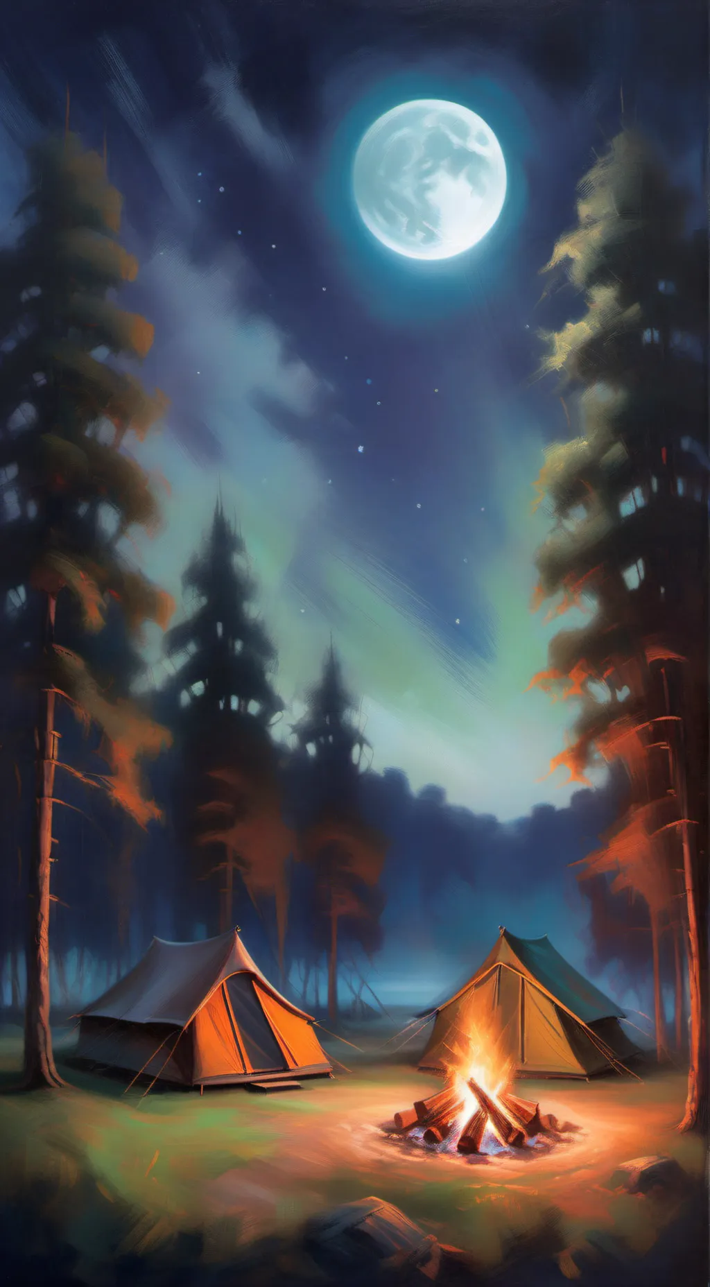 ai character: CH—Camping background