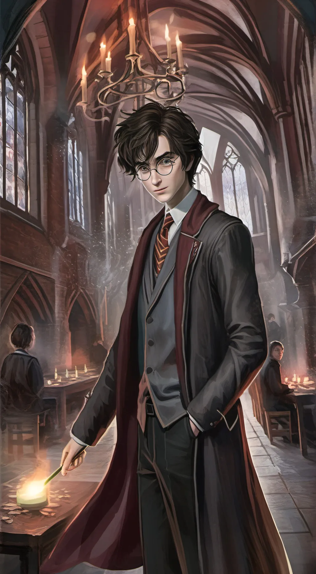 ai character: Harry Potter  background