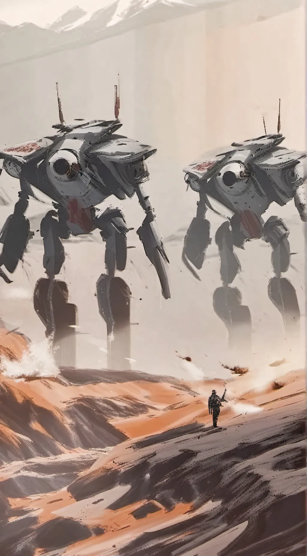 ai character: murder drons tembl background