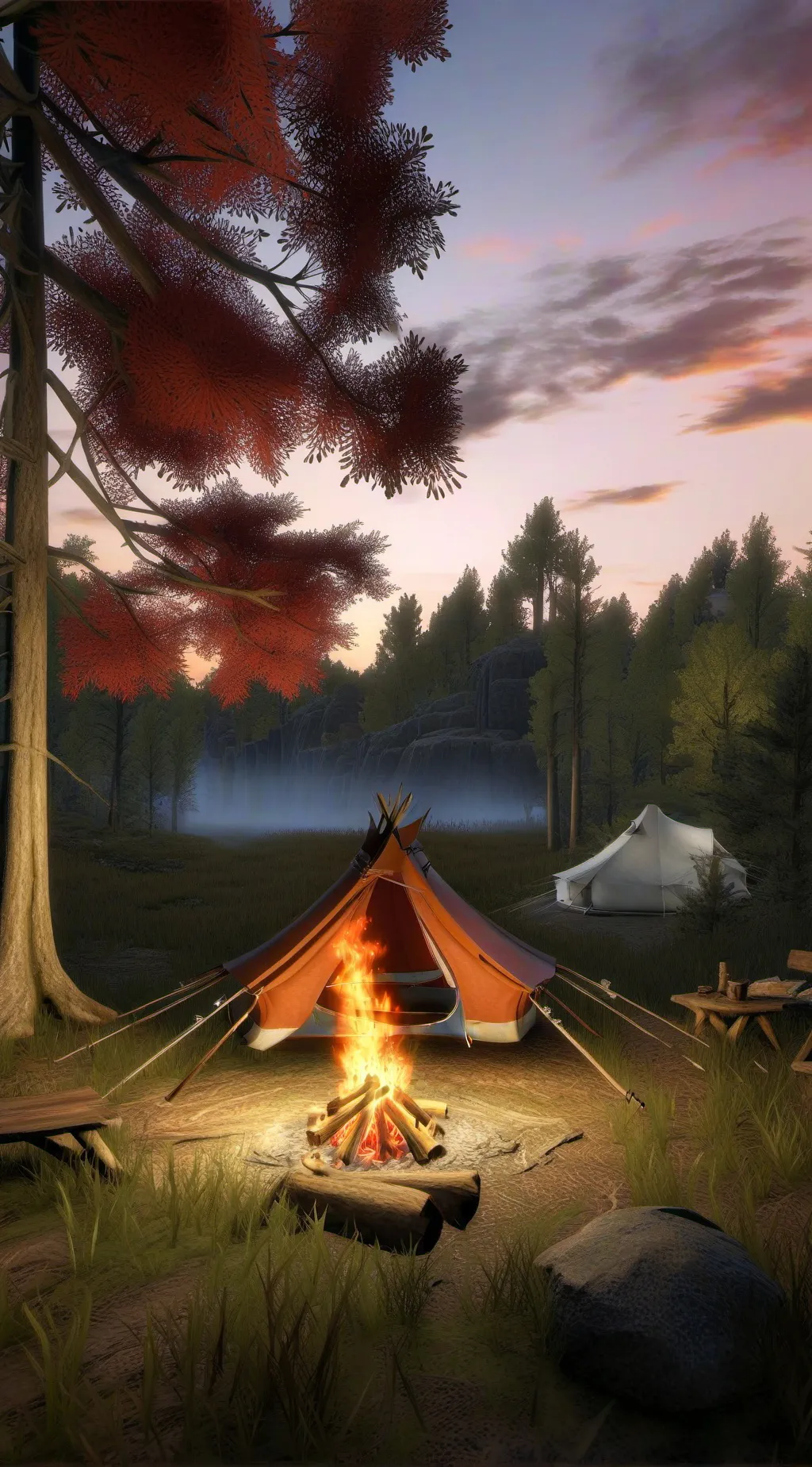 ai character: Camp background