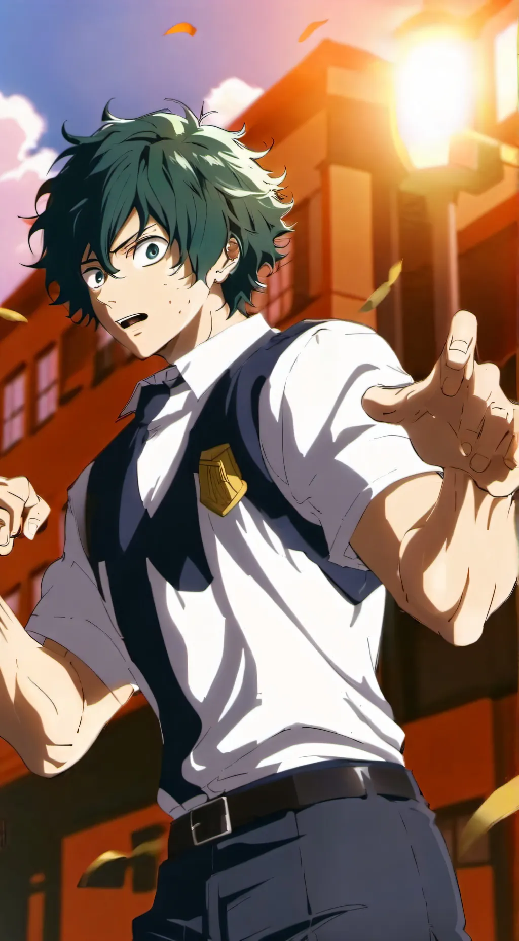 ai character: MHA cat y n background